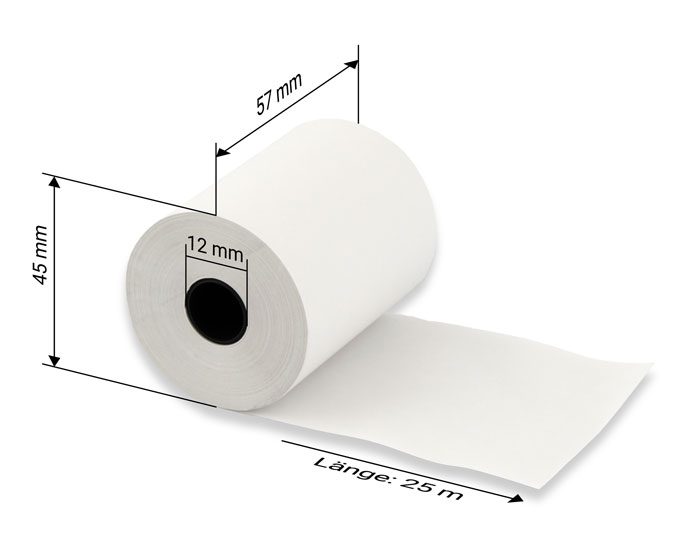 QUORiON Bonrolle Thermopapier, 57mm/25m
